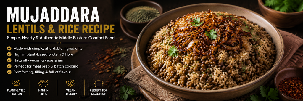 Mujaddara Recipe | Lentils and Rice Middle Eastern Dish