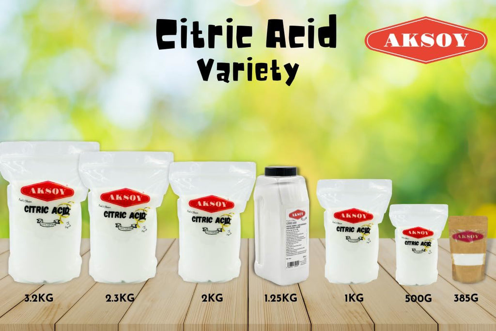 Aksoy Citric Acid Food Grade Non-GMO, Anhydrous, Make Your Own BathBomb, No Additives, Sour Drinks, Household Cleaning with Citric Acid Powder - Aksoy UK