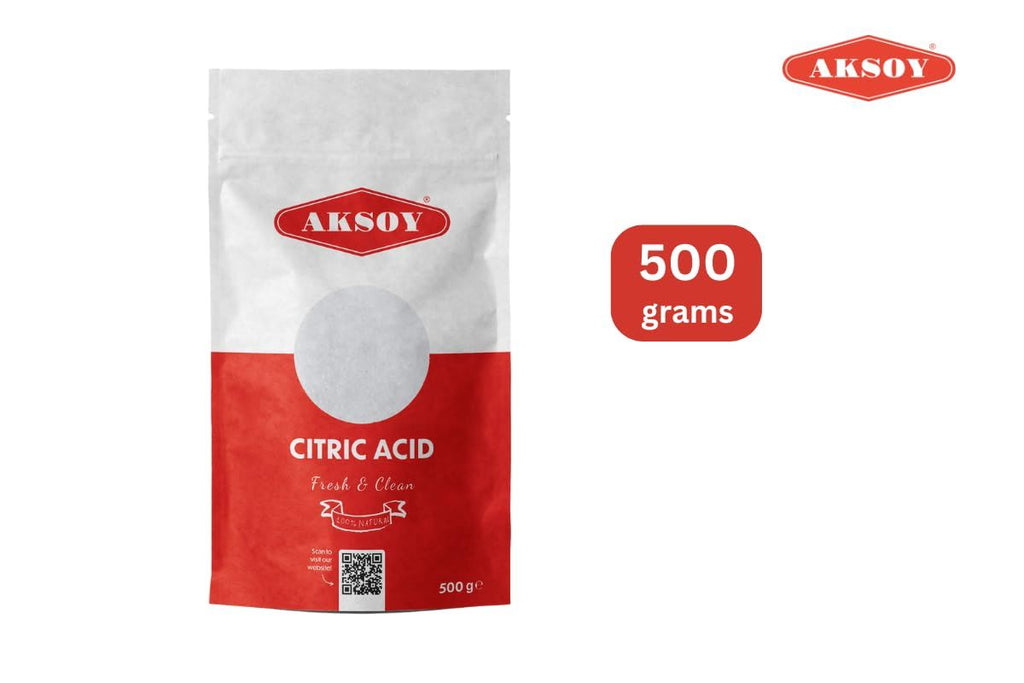 Aksoy Citric Acid Food Grade Non-GMO, Anhydrous, Make Your Own BathBomb, No Additives, Sour Drinks, Household Cleaning with Citric Acid Powder - Aksoy UK