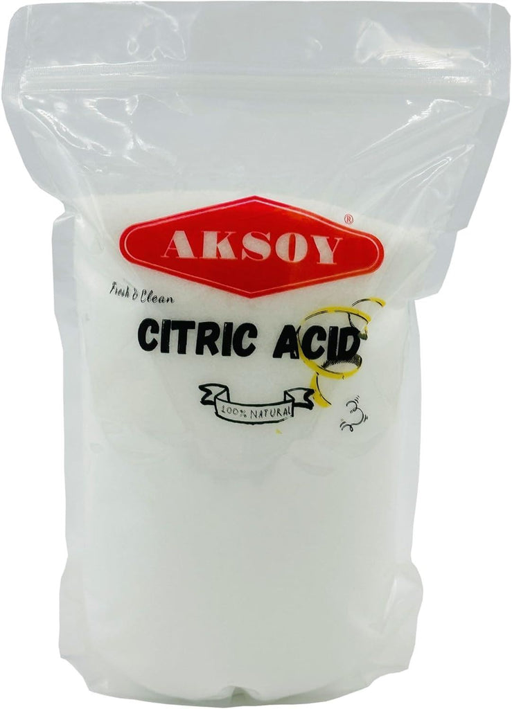 Aksoy Citric Acid Food Grade Non-GMO, Anhydrous, Make Your Own BathBomb, No Additives, Sour Drinks, Household Cleaning with Citric Acid Powder - Aksoy UK