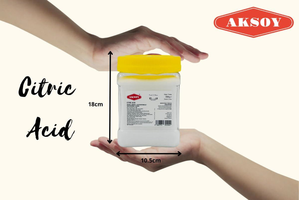 Aksoy Citric Acid Food Grade Non-GMO, Anhydrous, Make Your Own BathBomb, No Additives, Sour Drinks, Household Cleaning with Citric Acid Powder - Aksoy UK