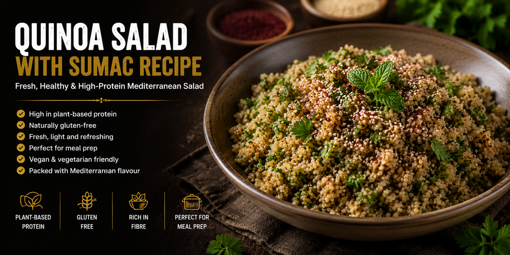 Quinoa Salad with Sumac Recipe | Healthy Mediterranean Quinoa Salad