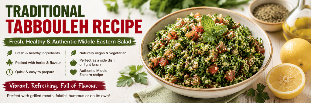 Traditional Tabbouleh Recipe | Authentic Lebanese Bulgur Salad