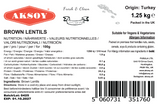 Aksoy Brown Lentils - Aksoy UK