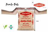 Jumbo Oats Premium Quality, 100% Wholegrain Rolled Oats, High in Fiber and Protein, Vegan Friendly, Ideal for Breakfast, Smoothies, Baking, and Meal Prep - Aksoy UK