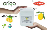 Origo White Vinegar - Lemon  for Cleaning, Pickling, Distilled White Vinegar - 5L Bottle with Fresh Lemon Scent | Ideal for Weed Killer, Household, Cooking & More Uses