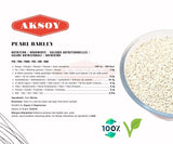 Aksoy Pearl Barley Perfect for Soups, Salads, Pilafs & Stews, Non-GMO, High in Fiber & Protein, Ideal for Plant-Based & Mediterranean Dishes