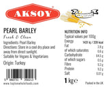 Aksoy Pearl Barley Perfect for Soups, Salads, Pilafs & Stews, Non-GMO, High in Fiber & Protein, Ideal for Plant-Based & Mediterranean Dishes