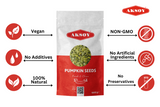 Aksoy Pumpkin Seeds 1KG AA Raw High Grade Premium Quality, GMO-Free & Vegan High in Protein & Fiber, Perfect for Snacking, Baking, Salads, Healthy Recipes & More (Packaging May Vary) - Aksoy UK