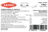 Aksoy Green Whole Lentils Whole Dried Green Lentils for Cooking Soups, Stews, Salads, and Dips, Great for Vegan and Vegetarian Recipes, No Additives or Preservatives
