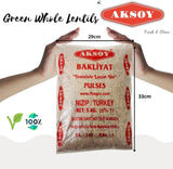 Aksoy Green Whole Lentils Whole Dried Green Lentils for Cooking Soups, Stews, Salads, and Dips, Great for Vegan and Vegetarian Recipes, No Additives or Preservatives