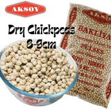 Aksoy Dry Chickpeas 8-9mm Raw and Nutritious, Perfect for Soups, Hummus, Rice and Salads, High in Protein and Fiber