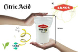 Aksoy Citric Acid Food Grade Non-GMO, Anhydrous, Make Your Own BathBomb, No Additives, Sour Drinks, Household Cleaning with Citric Acid Powder - Aksoy UK
