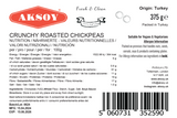 Aksoy Crunchy Roasted Chickpeas 375g Fresh, Delicious, and Nutritious, Perfect for Snacking, Salads, and Healthy Recipes, Natural and Crispy Flavor - Aksoy UK