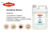 Aksoy Distilled Water 15L (3x5L) 100% Ultra Pure Water Deionized & Demineralized TDS 000 ppm Guaranteed - For Batteries, Irons, Aquariums, Humidifiers & Automotive