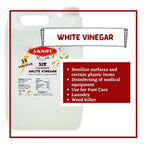 Aksoy Lemon White Vinegar 15% Concentrate 5LT, 3X Stronger Than Regular White Vinegar, Perfect for Cleaning, Tough Stains, Weed Killer, Descaling & Household Use - Aksoy UK