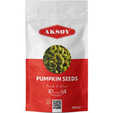 Aksoy Pumpkin Seeds 1KG AA Raw High Grade Premium Quality, GMO-Free & Vegan High in Protein & Fiber, Perfect for Snacking, Baking, Salads, Healthy Recipes & More (Packaging May Vary) - Aksoy UK