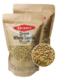 Aksoy Green Whole Lentils Whole Dried Green Lentils for Cooking Soups, Stews, Salads, and Dips, Great for Vegan and Vegetarian Recipes, No Additives or Preservatives