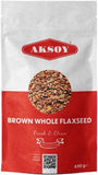 Aksoy Brown Whole Flaxseed Premium Quality, Batch Tested for Purity, 100% Raw, Non-GMO, Sproutable Superfood Perfect for Keto and Low-Carb Diets