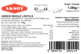 Aksoy Green Whole Lentils Whole Dried Green Lentils for Cooking Soups, Stews, Salads, and Dips, Great for Vegan and Vegetarian Recipes, No Additives or Preservatives