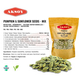 Aksoy Mix Seeds (Blend of Pumpkin & Sunflower Seeds) Raw, GMO-Free & Vegan, High in Fibre & Protein – Perfect for Baking, Breakfast, Salads & Granola - Aksoy UK
