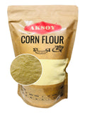 Aksoy Corn Flour  Fine Milled, Additive-Free, Natural, Nutritious, Ideal for Bread, Cakes, Pastries, Soups, Sauces, Baking & Cooking, Premium Quality Corn Flour - Aksoy UK