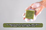 Pure Olive Oil Soap 100% Natural Turkish Bar, Handmade, Cruelty-Free, Vegan, Moisturizing, Suitable for Skin and Hair, Gentle on Sensitive Skin, Eco-Friendly