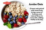 Jumbo Oats Premium Quality, 100% Wholegrain Rolled Oats, High in Fiber and Protein, Vegan Friendly, Ideal for Breakfast, Smoothies, Baking, and Meal Prep