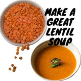 Red Split Lentils Natural, High in Fiber and Protein, Ideal for Soups, Main Dishes and More, Easy to Cook and Perfect for Every Meal