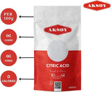 Aksoy Citric Acid Food Grade 3kg || Non-GMO, Make Your Own BathBomb, Sour Drinks, Household Cleaning with Citric Acid Powder … - Aksoy UK