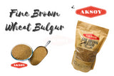 Fine Brown Bulgur Traditional Taste, Naturally Whole Wheat Flavor For Your Kitchen. Perfect For Pilaf, Soups, Salads, Side Dishes And More - Aksoy UK