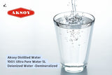 Aksoy Distilled Water 100% Ultra Pure Water 1.5L to 5L- Deionized & Demineralized - TDS 000 ppm Guaranteed - For Batteries, Irons, Lab Use, Aquariums, Humidifiers & Automotive - Aksoy UK