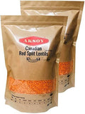 Aksoy Canadian Red Split Lentils  Natural, High in Fiber and Protein, Ideal for Soups, Main Dishes, and More, Easy to Cook and Perfect for Every Meal - Aksoy UK