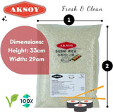 Aksoy Premium Sushi Rice Japanese-Style Short Grain, Perfectly Sticky Texture, Non-GMO & Aromatic, Ideal for Sushi, Rice Dishes, Rolls & Asian Cuisine