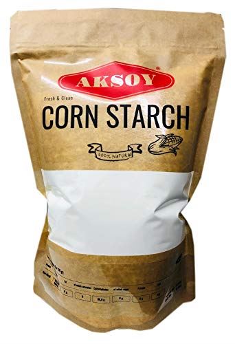 Aksoy Corn Starch Airtight Container All Natural Thickener for Soups, Stews, Gravy, Baking Pies, Puddings & Cakes Non-GMO, Vegan, Food-Grade