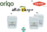 Origo White Vinegar - Lemon  for Cleaning, Pickling, Distilled White Vinegar - 5L Bottle with Fresh Lemon Scent | Ideal for Weed Killer, Household, Cooking & More Uses