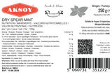 Aksoy Dried Mint - Spearmint  Premium Dried Mint Leaves for Refreshing Mint Tea and Iced Tea, Loose Leaf Peppermint Tea - Aksoy UK