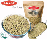 premium quality green whole lentils
