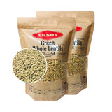Aksoy Green Whole Lentils Whole Dried Green Lentils for Cooking Soups, Stews, Salads, and Dips, Great for Vegan and Vegetarian Recipes, No Additives or Preservatives