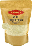 Aksoy White Quinoa Whole Grain Quinoa - Ready to Cook Food for Oats and Seeds Recipes - Healthy Meal with Vitamins and Protein