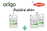 Origo Distilled Water - 100% Ultra Pure Water Advanced Purification Technology, Ultra Pure Water for Laboratory, Battery, Steam Iron, and General Everyday Use