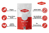 Aksoy Citric Acid Food Grade Non-GMO, Anhydrous, Make Your Own BathBomb, No Additives, Sour Drinks, Household Cleaning with Citric Acid Powder - Aksoy UK