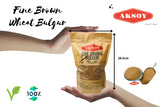 Fine Brown Bulgur Traditional Taste, Naturally Whole Wheat Flavor For Your Kitchen. Perfect For Pilaf, Soups, Salads, Side Dishes And More - Aksoy UK