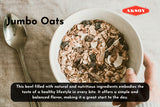 Jumbo Oats Premium Quality, 100% Wholegrain Rolled Oats, High in Fiber and Protein, Vegan Friendly, Ideal for Breakfast, Smoothies, Baking, and Meal Prep