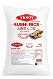 Aksoy Premium Sushi Rice Japanese-Style Short Grain, Perfectly Sticky Texture, Non-GMO & Aromatic, Ideal for Sushi, Rice Dishes, Rolls & Asian Cuisine