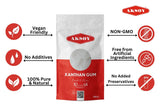 Aksoy Ingredients Xanthan Gum 100gr Powder Thickener Stabiliser Ideal for Making Soups Sauces Gluten Free Baking Ice Cream Vegan Vegetarian Resealable Pouche (Packaging may vary) - Aksoy UK