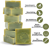 Pure Olive Oil Soap 100% Natural Turkish Bar, Handmade, Cruelty-Free, Vegan, Moisturizing, Suitable for Skin and Hair, Gentle on Sensitive Skin, Eco-Friendly