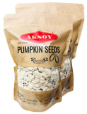 Aksoy Roasted Salted White Pumpkin Seeds Crunchy Snack, Rich in Flavor, Ideal for Sharing, Freshly Packed, Premium Taste Pumpkin Seeds