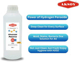 Aksoy Hydrogen Peroxide 1.5L for Cleaning, Disinfecting, Bleaching, Stain Removal, Surface Sanitizing, Odor Eliminating, Laundry Use, Kitchen, Bathroom, and Multi-Purpose Cleaning - Aksoy UK