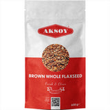 Aksoy Brown Whole Flaxseed Premium Quality, Batch Tested for Purity, 100% Raw, Non-GMO, Sproutable Superfood Perfect for Keto and Low-Carb Diets